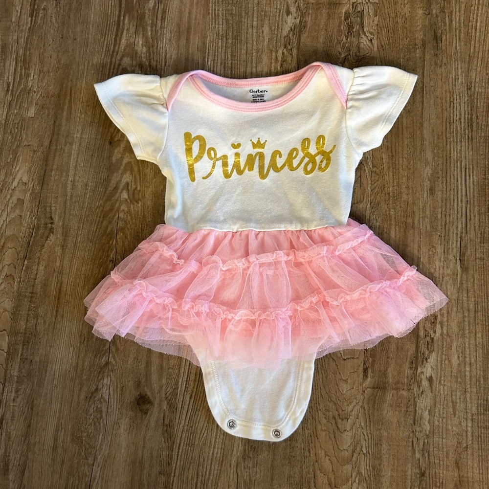 Gerber Pink and Gold Baby Onesie